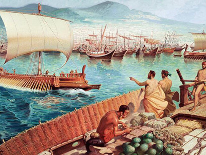 Scambi commerciali attraverso il mare nell'Antica Grecia