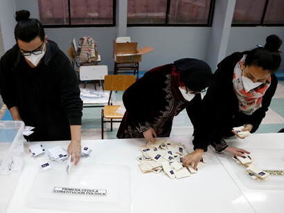 Conteo de votos del plebiscito realizado en Chile en octubre de 2020