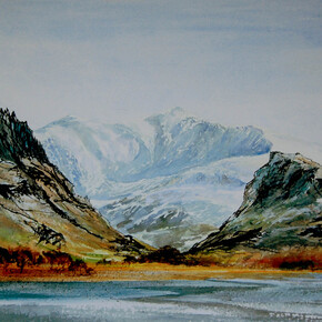 Peter Moore ‘Llyn Nantlle’ pen and ink 2016