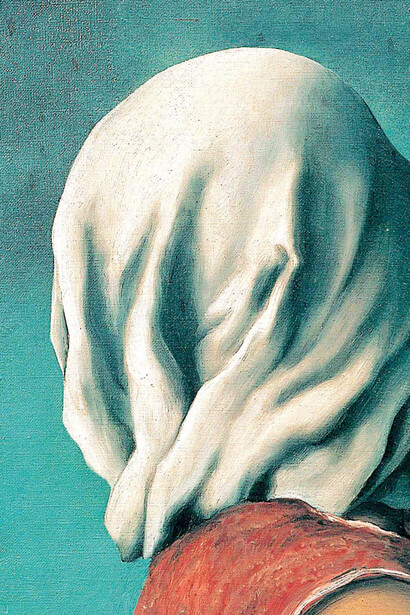 René Magritte, Los amantes (detalle), 1928