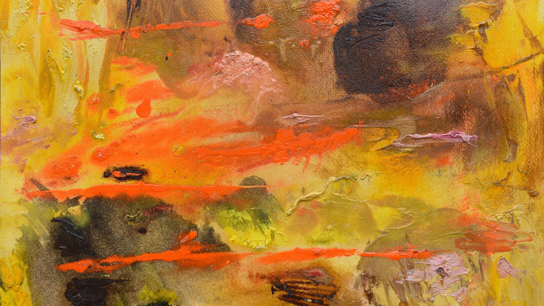 Engel-Pak, Rochées, 1960, 24 x 31 cm, Huile sur carton, Courtesy Galerie Intuiti