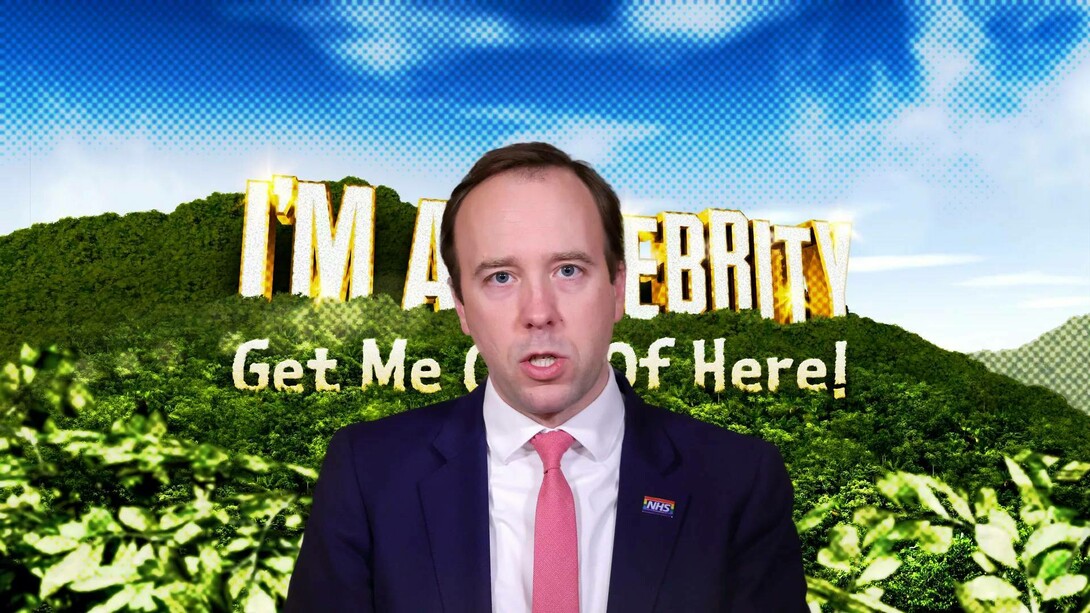 Former health secretary Matt Hancock appeared on the British reality TV show "I'm a celebrity...get me out of here"
