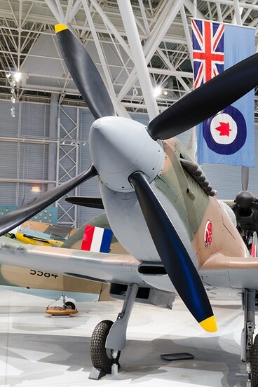 The Second World War, exhibition view. Courtesy of Ingenium. The Canada Aviation and Space Museum