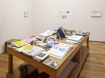 Ruby Onyinyechi Amanze, Swimming pool magazine dance, exhibition view. Courtesy of Mariane Ibrahim Gallery