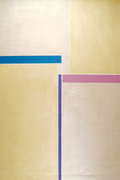 Ilya Bolotowsky, detail of Naples Yellow and Grey, 1958, 34 1/2" x 24