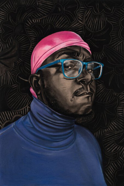Alpha Massaquoi, Planted by a Stream of Water (detail), 2020. Charcoal and soft pastel on brown paper. Courtesy of the artist and Kingston Gallery