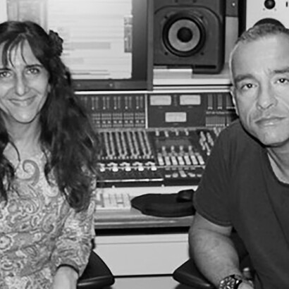 Mila Ortiz, con Eros Ramazzotti