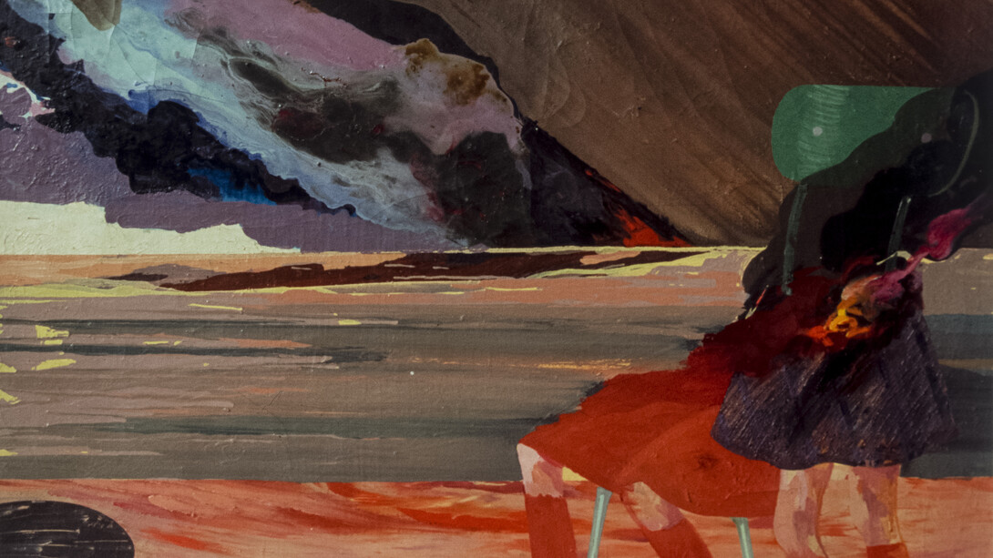 Giulio Ruffini, Triste presagio, 1967-69 - Olio su tela,80x100 cm - Raccolta MAR - RAVENNA