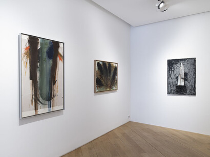 Jannis Kounellis, Arnulf Rainer, Antoni Tàpies. Courtesy of Galerie Lelong