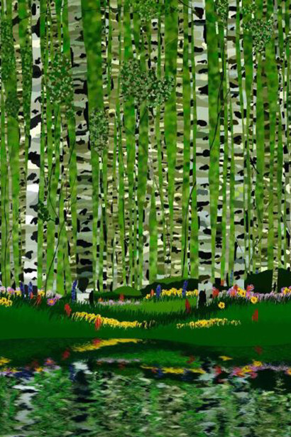 Topher Straus, Summer Aspen (detail), 2025. Courtesy of bG Gallery