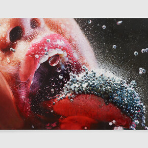 Marilyn Minter, Pop Rocks, 2009, Enamel on metal, 9 x 15 feet, Private collection