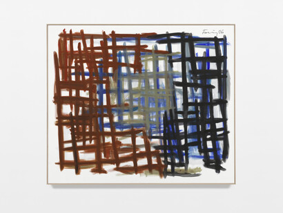 Günther Förg, Untitled, 2006, Acrylic on Canvas, 168 x 198 cm (framed), Courtesy of Günther Förg Estate and Almine Rech Gallery