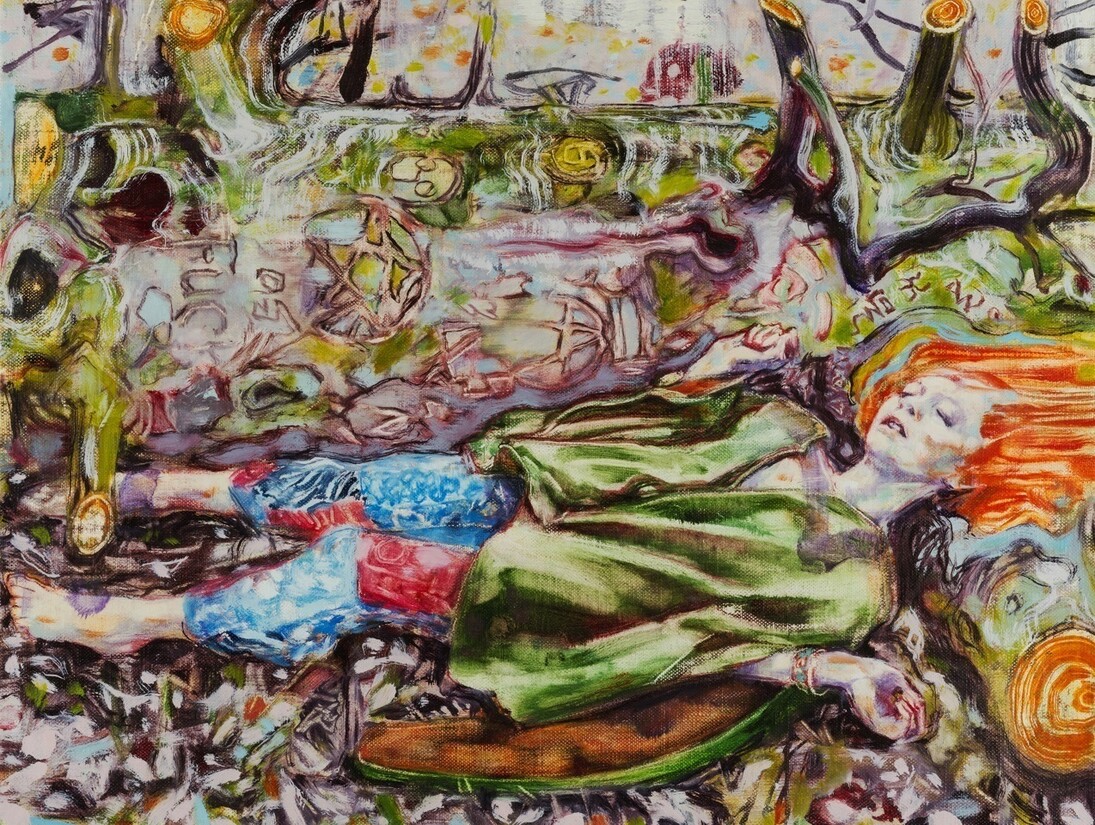 Dominic Shepherd, Green Wood, 2015, Oil on linen, 32 x 40 cm