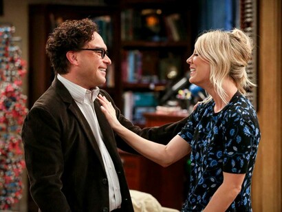 Image from "The Big Bang Theory" tv series; Penny and Leonard