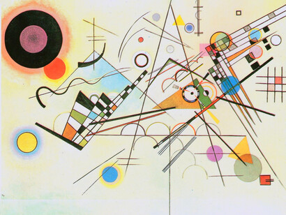 Obra: Composición VIII (1923) por el pintor Vasili Kandinsky