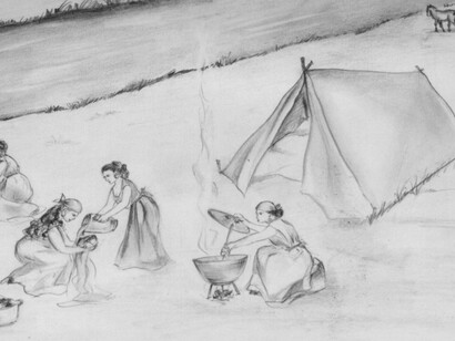 Marko Aladin Sejdić. Mujer cocinando