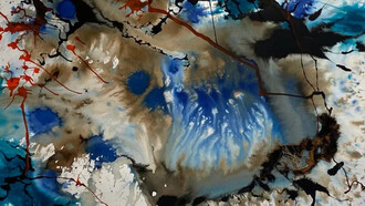 Meg Bloom: My mind'eyes (without min mind). Acuarela, tinta y fibra