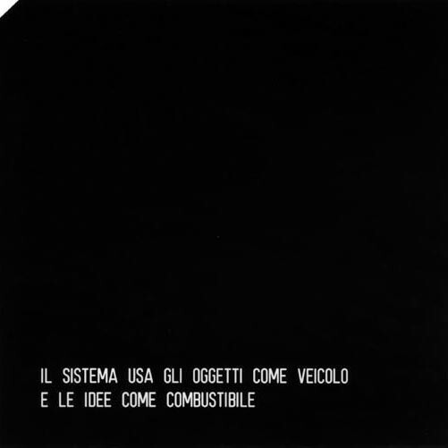 Vincenzo Agnetti, bachelite incisa