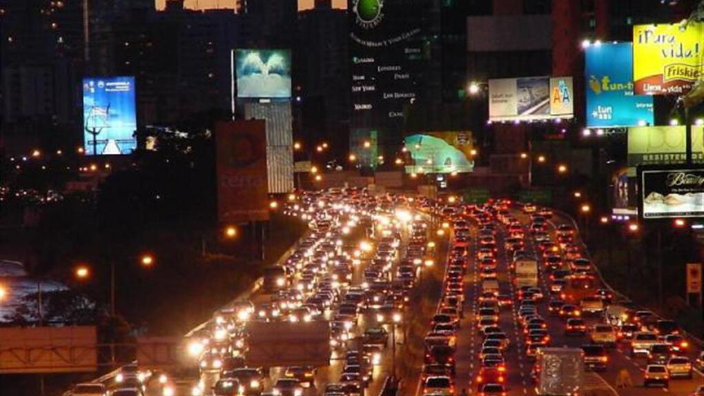 El tráfico en Caracas