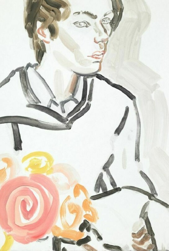Elizabeth Peyton, “Klara, NYC, April, 2011 #4”, 2011, Monotype on Twinrocker handmade paper, 30 1/2 x 22 1/4 inches, 77.5 x 56.5 cm