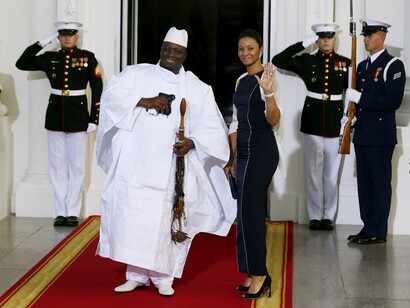 Yahya Jammeh y su esposa