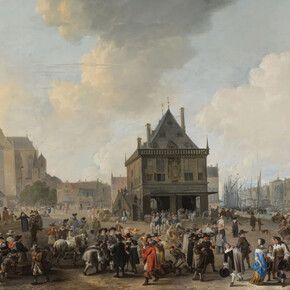 Panorama Amsterdam, painting in exhibition. Courtesy of Amsterdam Museum