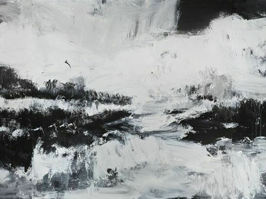 John Virtue (b. 1947), No. 8, 2011-2013, Acrylic on canvas, 1828.8 x 5486.4 mm