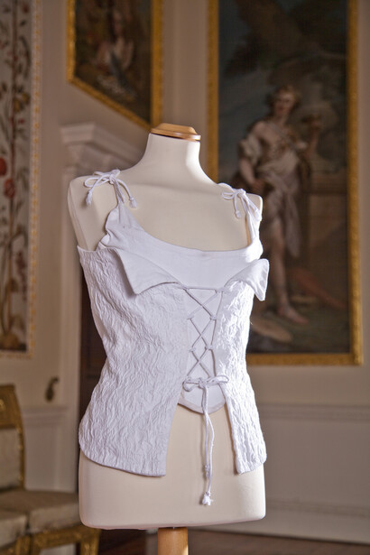 Vivienne Westwood, Wedding corset, Boned cotton pique, 1995, Private collection, Photographed at Danson House, Kent by Daniel Luke