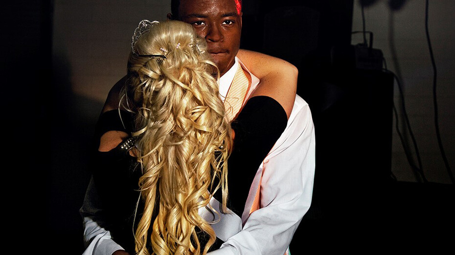 Gillian Laub, The Prom Prince and Princess dancing at the integrated prom, 2011