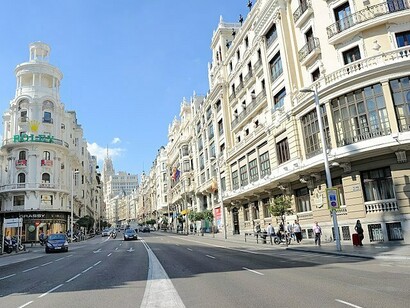 Gran Vía, a avenida mais famosa de Madri, na Espanha