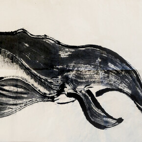 Joey Leung Cho Yi, A whale's accidental journey into Hong Kong Waters (memorial) 誤闖香港水域的鯨魚（紀念) (detail), 2023. Courtesy of Sin Sin Fine Art