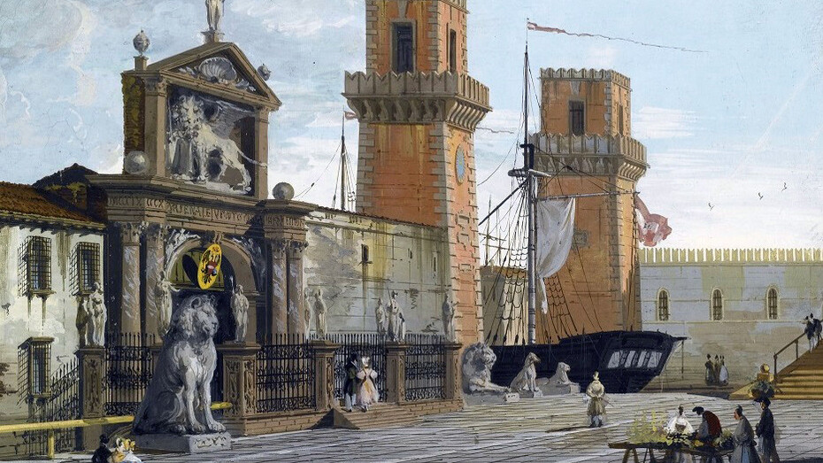 Estátua do Leão de Pireu no Arsenal de Veneza