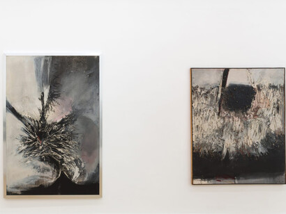 Rafael Canogar, Imprints (Paintings 1958 - 1962), exhibition view. Courtesy of The Mayor Gallery