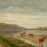 Bedřich Havránek, On the bank of the Vltava River (Vltava River near Chuchle), 1875. Courtesy of Národní galerie Praha