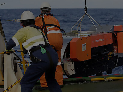 The Dragon Prince deep tow fish is recovered onto the back deck, as Fugro Discovery completes the first stage of the search for the missing Malaysia airlines flight MH370, 2014