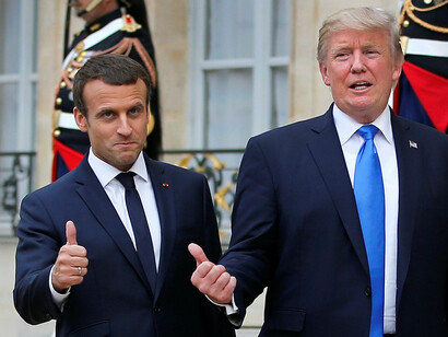 Emmanuel Macron and Donald Trump