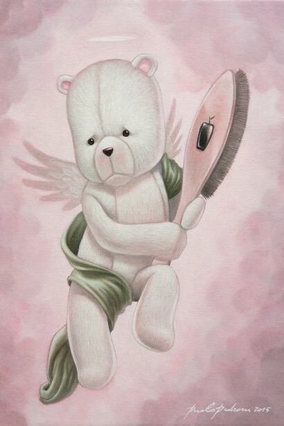 Paolo Pedroni. The Good Side, 24x30 cm, oil on canvas, courtesy Dorothy Circus Gallery