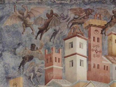 Giotto, _Cacciata dei diavoli da Arezzo_  