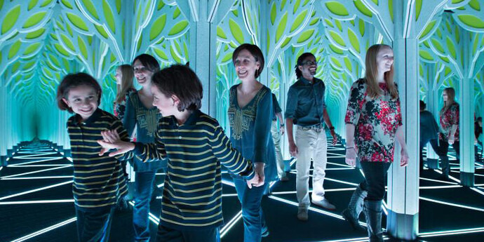 A Mirror Maze. Courtesy of The Franklin Institute