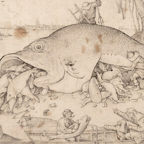 Pieter Bruegel d. Ä., Big fish eat little fish (detail), 1556. Courtesy of the Albertina Museum