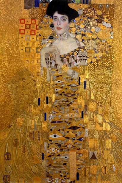 Gustav Klimt. Retrato de Adele Bloch Bauer. 1907. Óleo sobre tela. 153 x 133 cm
