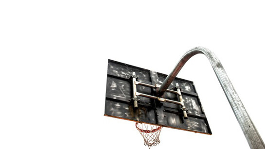 Robin  Layton, LeBron James’ Childhood Hoop, 2012, Metallic archival print, 1/3, 40 x 60 inches