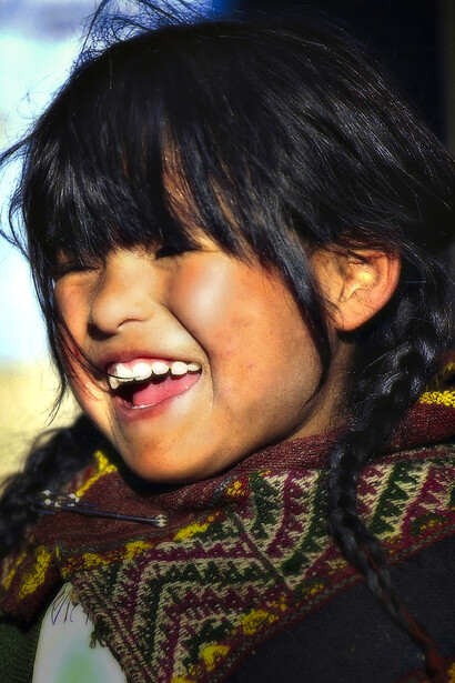 Peru,Bambina di etnia Qero, foto Sergio Pessolano