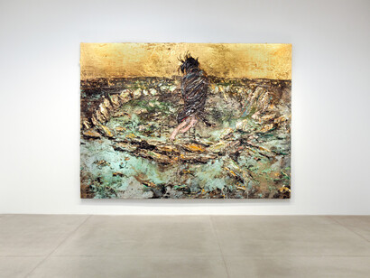 Anselm Kiefer, Seal my ears shut and I shall hear you still, exhibition view. Courtesy of Gagosian