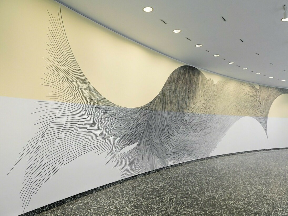 Linn Meyers, Exhibition view. Courtesy of Hirshhorn Museum and Sculpture Garden