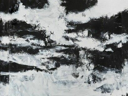 John Virtue (b. 1947), No. 9, 2011-2013, Acrylic on canvas, 1828.8 x 6400.8 mm