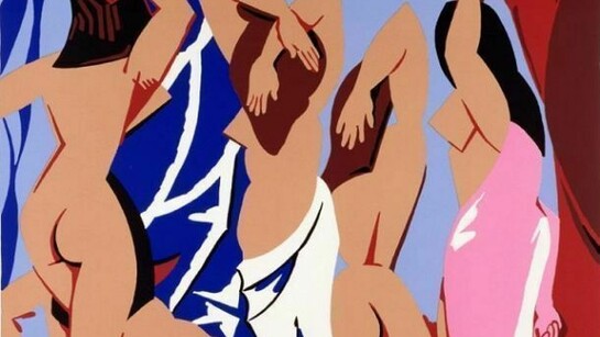 Patrick Caulfield, Les Demoiselles d`Avignon vues de Derriere, 1999, Screenprint Paper, 132.1 x 111.7cm, Image 106.2 x 92.2cm, Edition of 65, Courtesy the artist and the Alan Cristea Gallery