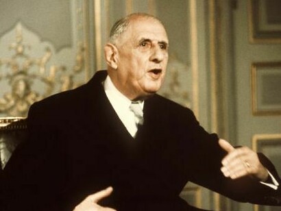 El general De Gaulle, presidente de Francia en 1968
