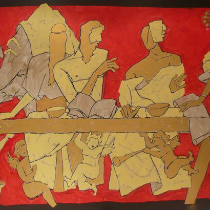 Maqbool Fida Husain. Courtesy of Qatar Museums