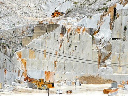 In Carrara, in the Massa-Carrara province in Toscana, Italy are famous marble quarries 